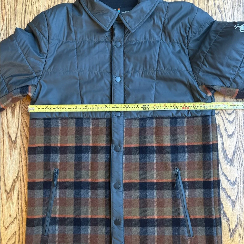 Smartwool Anchorline Gray and Brown Plaid Puffer Jacket - Picture 2 of 11